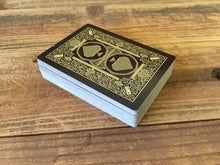 Load image into Gallery viewer, 8-Bit Black & Gold Playing Cards