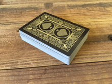 Load image into Gallery viewer, 8-Bit Black & Gold Playing Cards