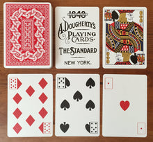 Load image into Gallery viewer, 1876 Andrew Dougherty No.18 Triplicate Red Playing Cards Restoration