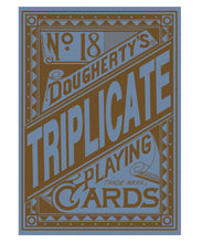 Load image into Gallery viewer, 1876 Andrew Dougherty No.18 Triplicate Blue Limited Playing Cards Restoration (Limited)