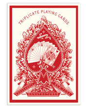 Load image into Gallery viewer, 1876 Andrew Dougherty No.18 Triplicate Dragon Red Playing Cards Restoration