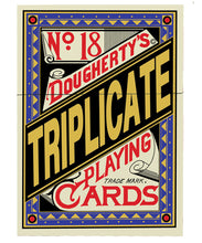 Load image into Gallery viewer, 1876 Andrew Dougherty No.18 Triplicate Dragon Blue Limited Playing Cards Restoration (Limited)