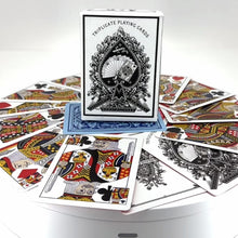 Load and play video in Gallery viewer, 1876 Andrew Dougherty No.18 Triplicate Dragon Blue Original Release Playing Cards Restoration (Limited)
