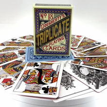 Load and play video in Gallery viewer, 1876 Andrew Dougherty No.18 Triplicate Dragon Blue Limited Playing Cards Restoration (Limited)
