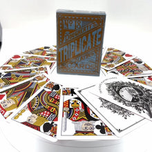Load and play video in Gallery viewer, 1876 Andrew Dougherty No.18 Triplicate Blue Playing Cards Restoration
