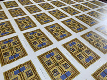 Load image into Gallery viewer, 8-Bit Gold Bicycle Uncut Sheet
