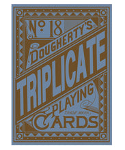 Load image into Gallery viewer, 1876 Andrew Dougherty No.18 Triplicate Blue Limited Playing Cards Restoration (Limited)
