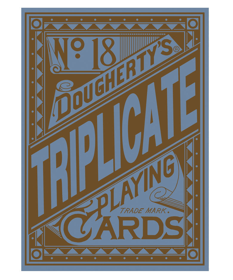 1876 Andrew Dougherty No.18 Triplicate Blue Limited Playing Cards Restoration (Limited)