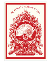 Load image into Gallery viewer, 1876 Andrew Dougherty No.18 Triplicate Dragon Red Playing Cards Restoration
