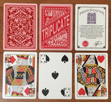 Load image into Gallery viewer, 1876 Andrew Dougherty No.18 Triplicate Dragon Red Playing Cards Restoration
