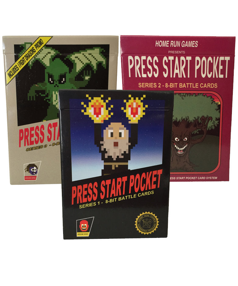 Press Start Pocket 2-6 Player Pixel Card Battle (3 Decks)