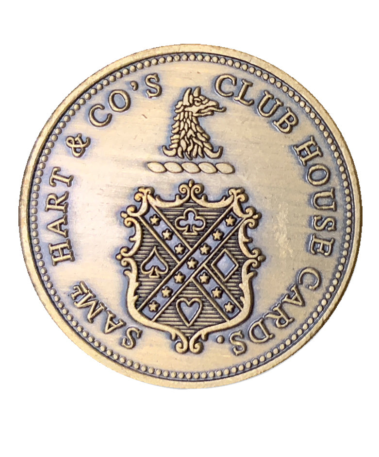 Samual Hart 1864 card counting coin restoration