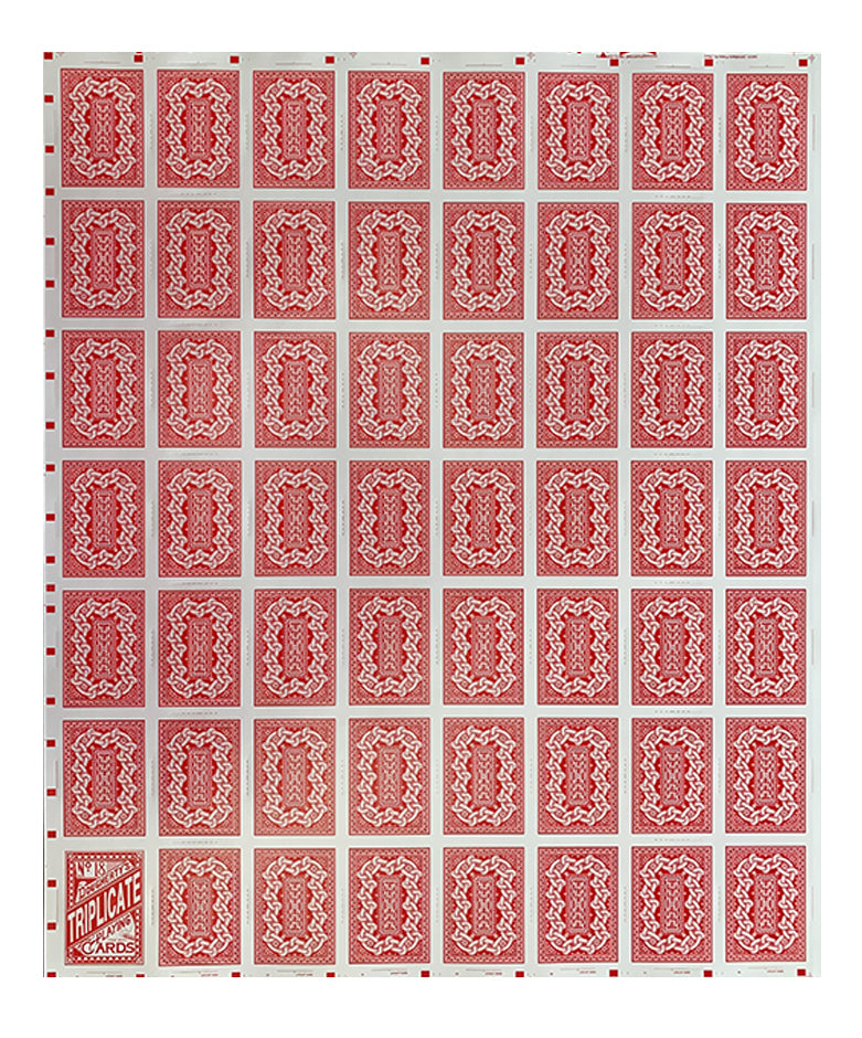 1876 No.18 Triplicate Red Restoration Uncut Sheet