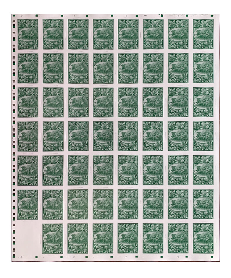 1884 Murphy Varnish Green Restoration Uncut Sheet