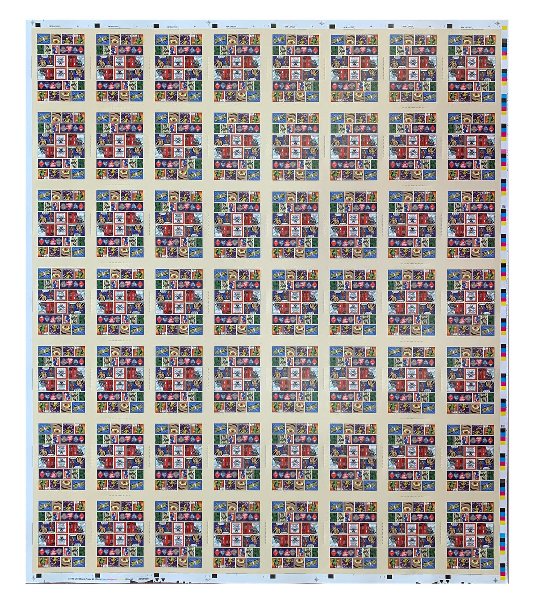 Bicycle Comic Playing Cards Uncut Sheet